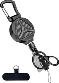 KAHETA Retractable Keychain Heavy Duty Carabiner Badge Holder Clip by Unknown