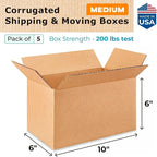 Medium Moving & Shipping Boxes 10 x 6 x 6 inches - Image 2