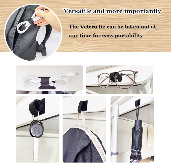 Ulinca Cable Management Under Desk, Enhanced Wire Holder. Cord Organizer - Image 5