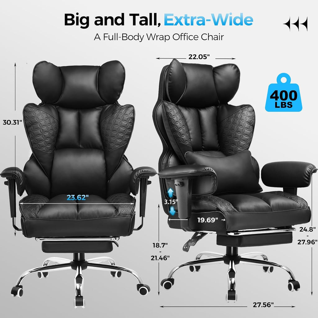 gtplayer big and tall gaming chair 400lbs heavy shown in use