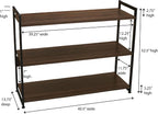 household essentials jamestown wide 3 shelf open storage, close-up detail