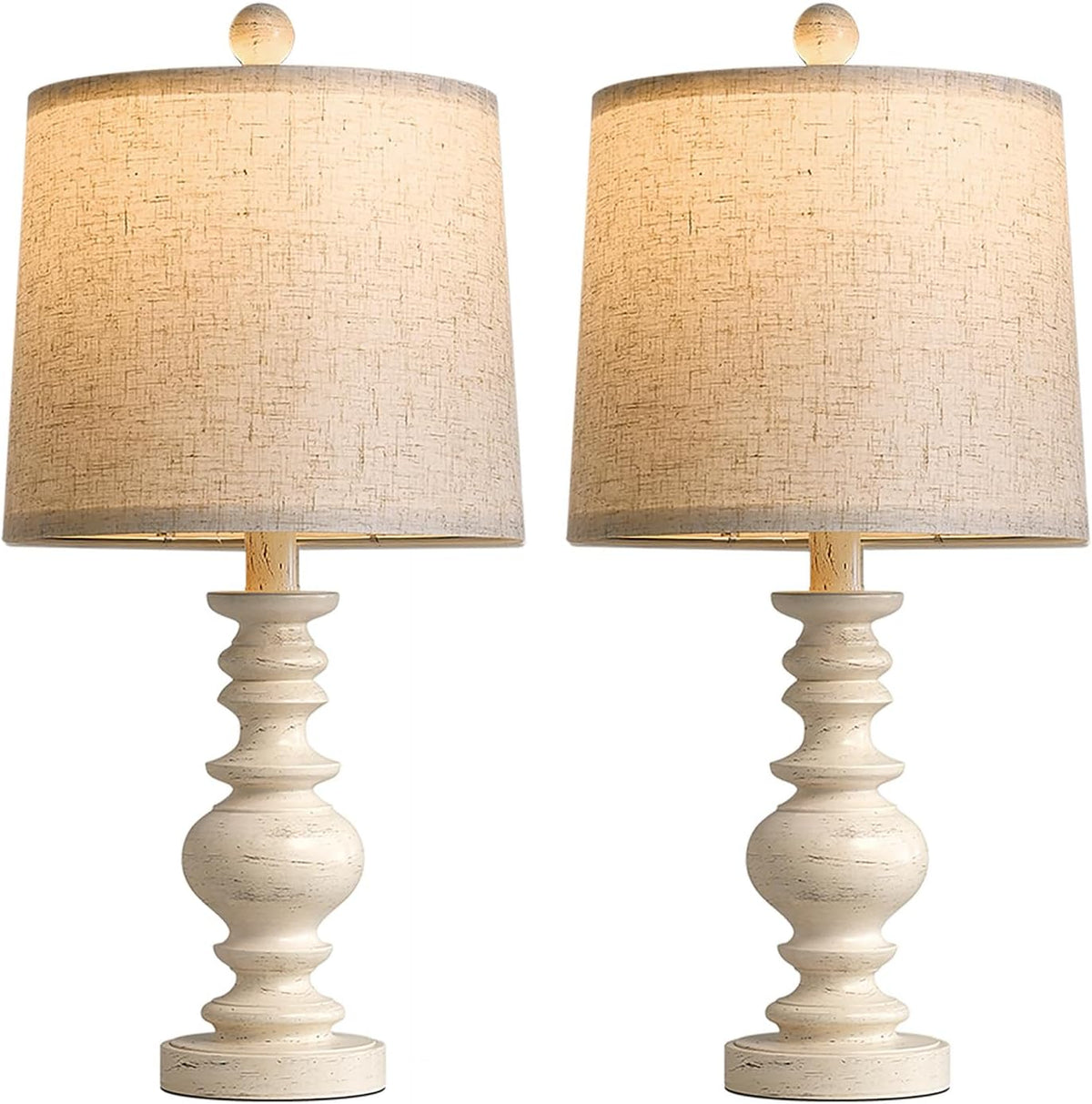 bobomomo tradition 20.5" rustic table lamp set of, front angle view