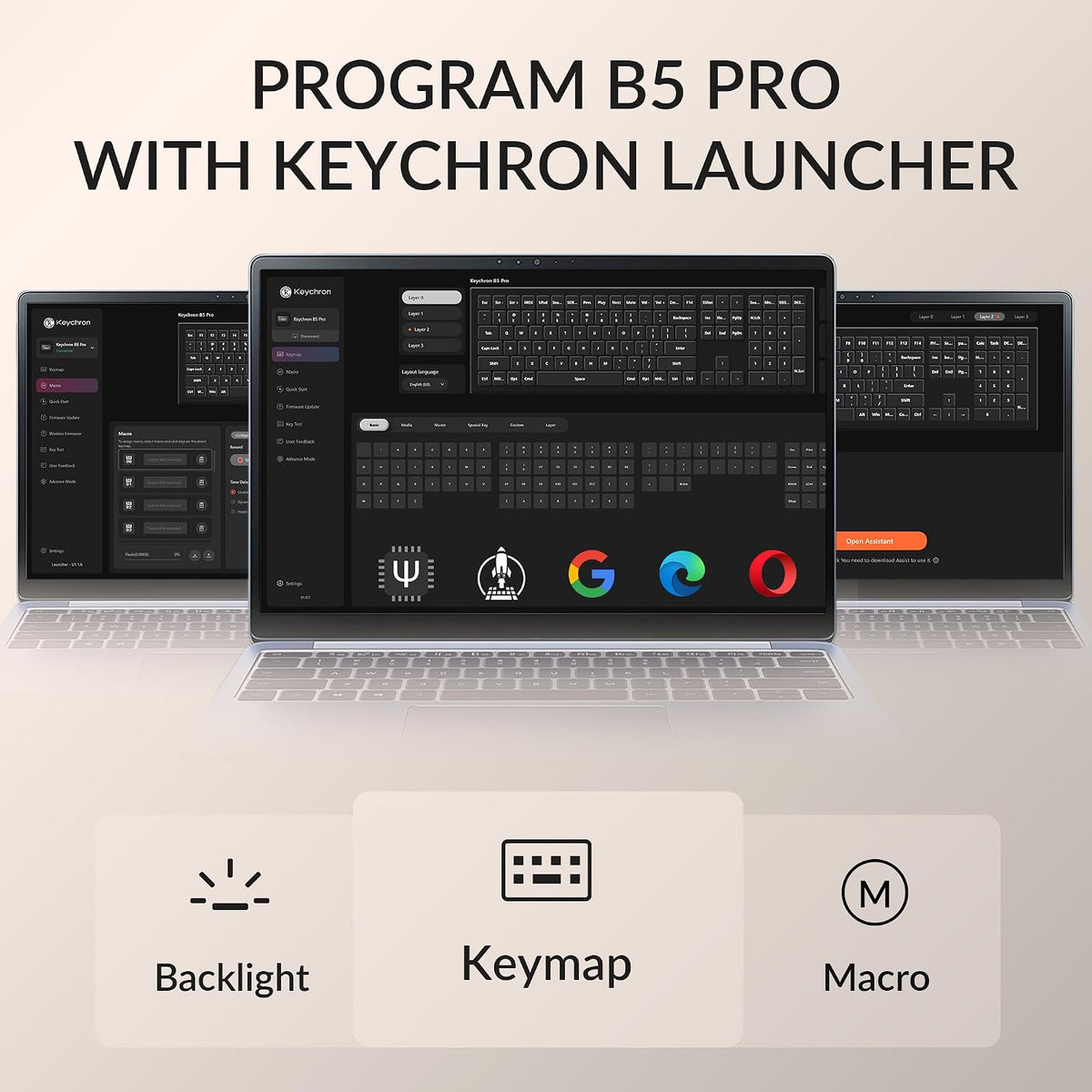 Keychron B5 Pro Ultra-Slim Full-Size Wireless Keyboard, 112-Key Layout with N...