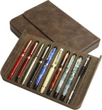 MIVLXLX PU Leather 12 Fountain Pen/Pencil Tray Case Organizer, Fashion Design - Image 9