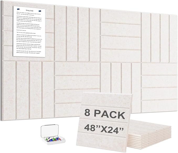 G Gamit Large Felt Wall Tiles Bulletin Board, Large Cork Board Alternative by GGAMIT