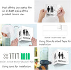 Faittoo Restroom Sign, Bathroom Signs, 2 Pack 6 x 8 Inches Acrylic Sign - Image 5
