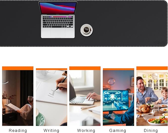 Mydours PU Leather Desk Pad, Ultra Large 67"x15.7" Desk Mat Desktop Protector - Image 6
