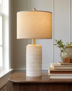 pokat 23'' bedside table lamp for bedroom nightstands on a desk or shelf