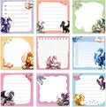 Lovarywow Dragon Sticky Notes Gifts, 9 Pack Cute Dragon Notepads 3x3 Inch Gifts by Lovarywow