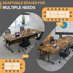 Folding Conference Table 4ft 5ft, Foldable Office Meeting Desk - Image 6