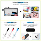 AGM Portable White Board Dry Erase Notebook, 8.4" x 6" Double Sided Folding - Image 7