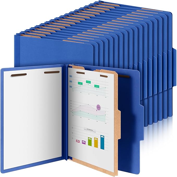 Skyygemm 36 Pcs Classification Folders Letter Size, 1 Divider Pressboard File by Skyygemm