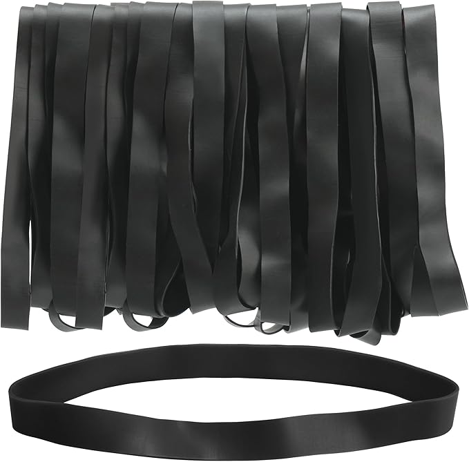 LotFancy Large Rubber Bands, Heavy Duty Black Long Rubber Bands by LotFancy