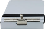 Saunders Recycled Aluminum Citation Holder, Police Ticket Book Clipboard | Silver, holds two summons books, hinged privacy plate blocks write-through, hook-loop strap, pen clip, water-resistant, USA