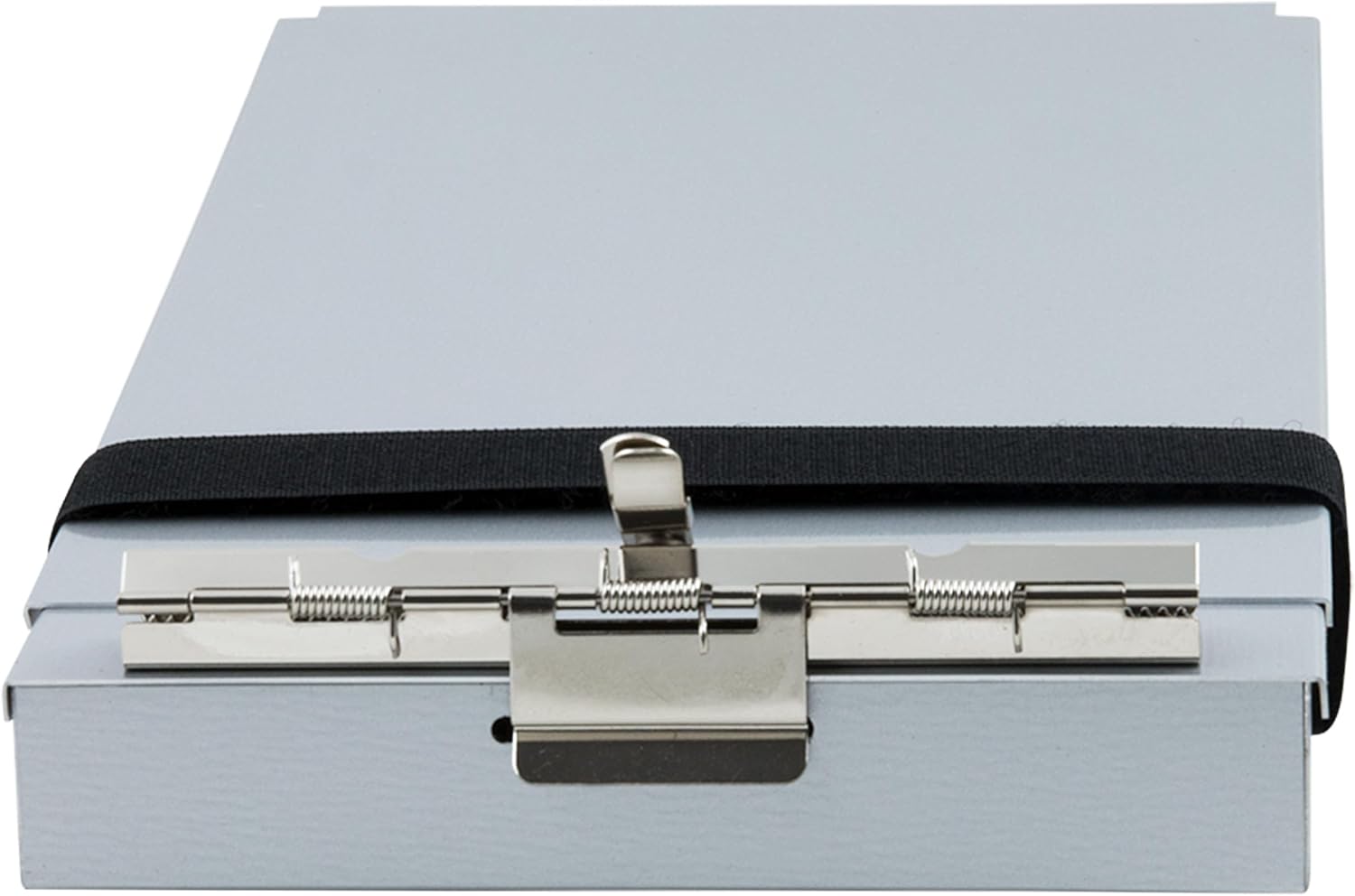 Saunders Recycled Aluminum Citation Holder, Police Ticket Book Clipboard | Silver, holds two summons books, hinged privacy plate blocks write-through, hook-loop strap, pen clip, water-resistant, USA