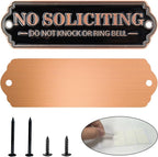 Brass No Soliciting Sign, No Soliciting Sign - Image 8