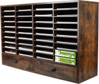 PAG Mail Sorter Organizer, Wood Literature Organizer, Student Mailbox by PAG