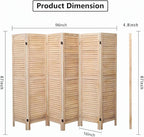 6 Panel Room Dividers and Folding Privacy Screens, Divider - Image 3