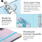 Lateefah 3 Ring Binder, 2 Inch Binder Organizer - Image 3