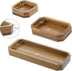 MyGift Premium Solid Acacia Wood Octagonal Desk Organizer Trays Office - Image 5