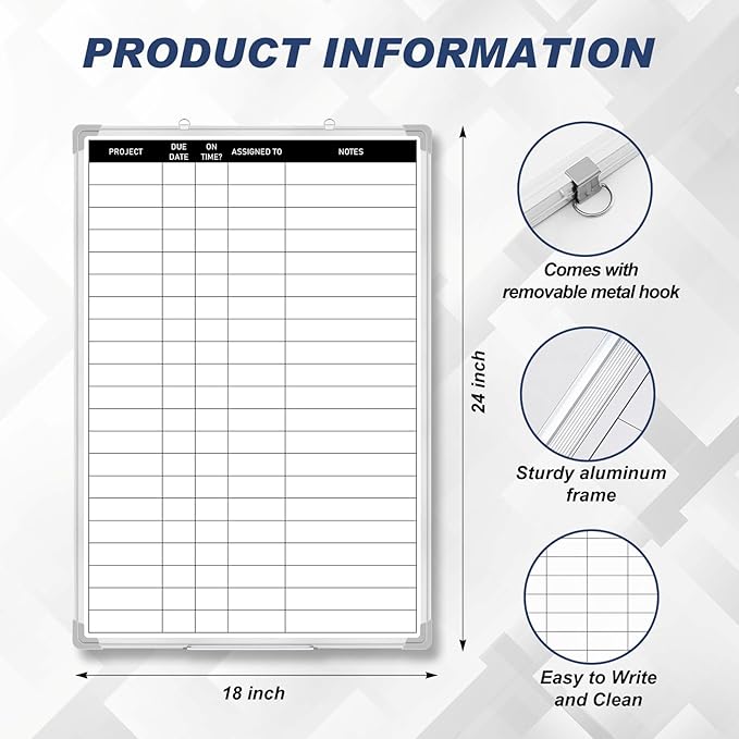 Lincia Aluminum Frame Dry Erase Board - Image 2