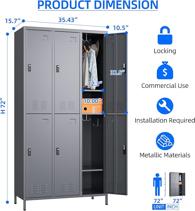 SUPEER Metal Locker for Employees - Image 3