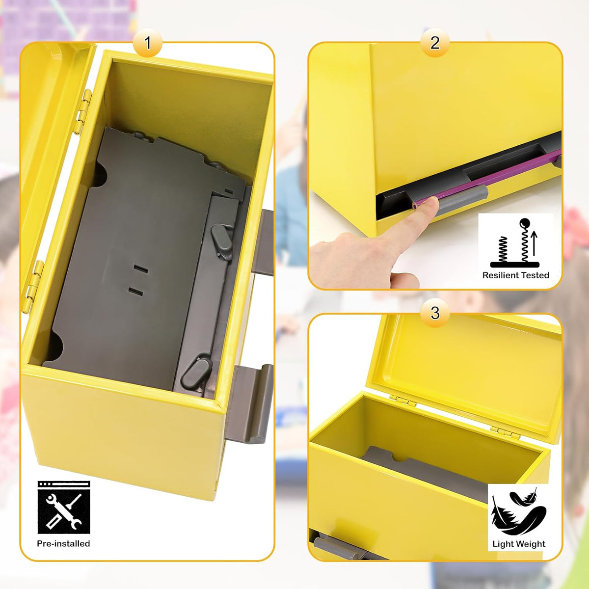 Pencil Dispenser for Classroom & Pencil Holder for Desk with 5 PCS Stickers
