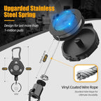 1 Pack Retractable Keychain Heavy Duty, Badge Reels Retractable, Tactical ID - Image 2