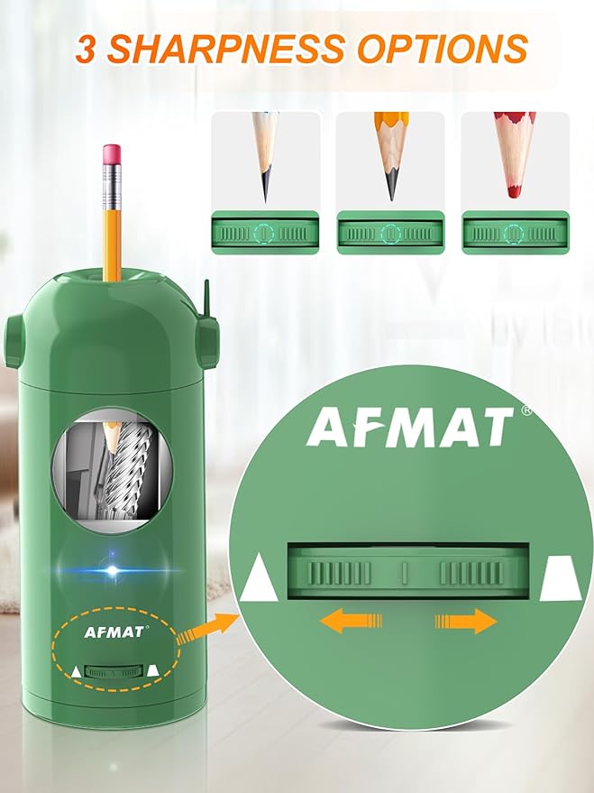 AFMAT Electric Pencil Sharpener, Fully Automatic Pencil Sharpener - Image 4