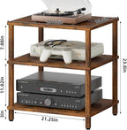 LELELINKY 3-Tier AV Media Player Stand Set of 2, Wooden TV Stand, Game Console - Image 3