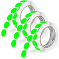 Perco Fluorescent Green 1-Inch Round Circle Dot Sticker Labels by Perco