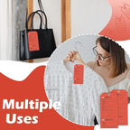 100 Pack Red Repair Tags with Wire Rope Service Repair Tags Numbered with Wire - Image 7