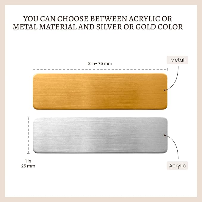 Custom Engraved Name Tag Badges Identification Personalized - Image 9
