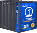 3 Ring Binder 1 Inch, ViVin Sturdy 1"-Round Ring Binder by ViVin