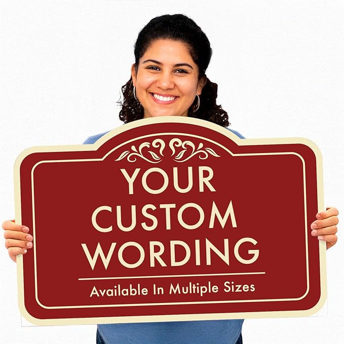 Custom Decorative Metal Sign 'Design 1 Red Brick' 14x10 In - Image 8