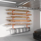 lumber storage rack, wall mount wood rack (6 on a desk or shelf
