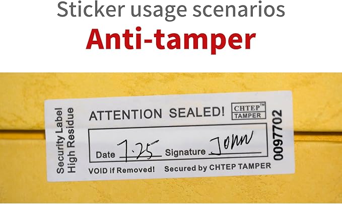 ChtepTamper 100 Pieces Total Transfer Tamper-Evident Stickers Security Labels - Image 4