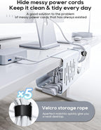 NODOCA No Drill Under Desk Cable Management Tray, Punch-Free Clamp on, Metal - Image 3