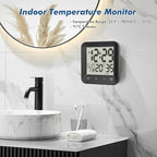 Wisoee Waterproof Shower Clock Timer, Bathroom Clock - Image 4