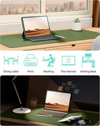 YSAGi Leather Desk Protector, Office Mat, Large Mouse Mat, Non-Slip PU Leather - Image 6