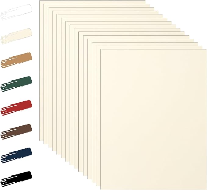 100 Sheets Cream Cardstock 8.5 x 11 Off White Paper, 92lb Premium Ivory Paper by Guakicae