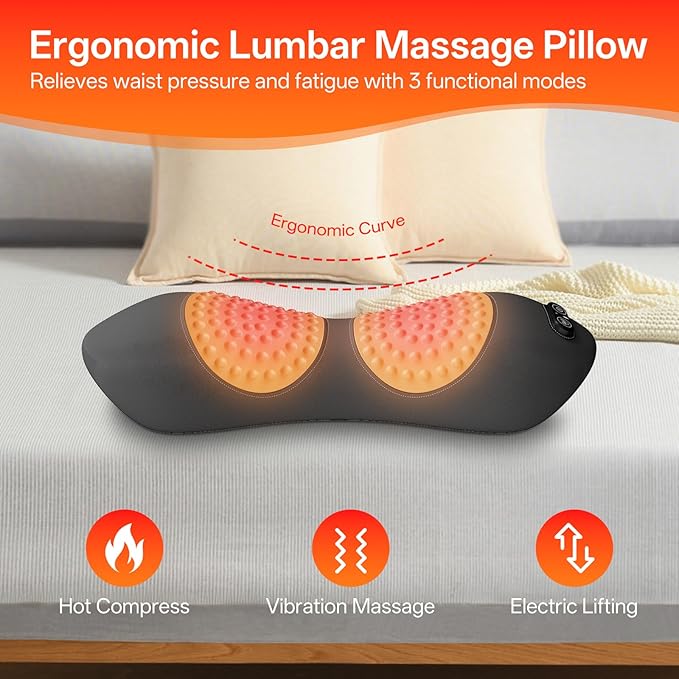 SUDAHIA 3-in-1 Electric Lumbar Support Pillow - Image 2
