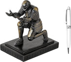 Amoysanli Executive Knight Pen Holder Decorative Resin Pen Holders - Image 2
