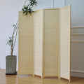 Furnnylane 4 Panel Bamboo Room Divider and Folding Panel Screen, Bamboo Panel by Furnnylane