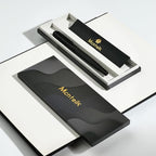 MCNTEIK Matte Black Forest Fountain Pen, Exquisite Vertical Grooving Design - Image 7