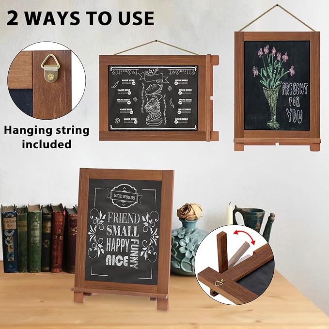 Newzealkids Tabletop Chalkboard Signs 10.2"x14" Magnetic Small Chalkboard Sign - Image 2