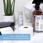2" X 1” Direct Thermal Labels (1300 Count, 1 Roll) | Perforated Shipping Labels, Address, UPC Barcode Stickers for Inventory - Compatible With Zebra and Rollo Printers