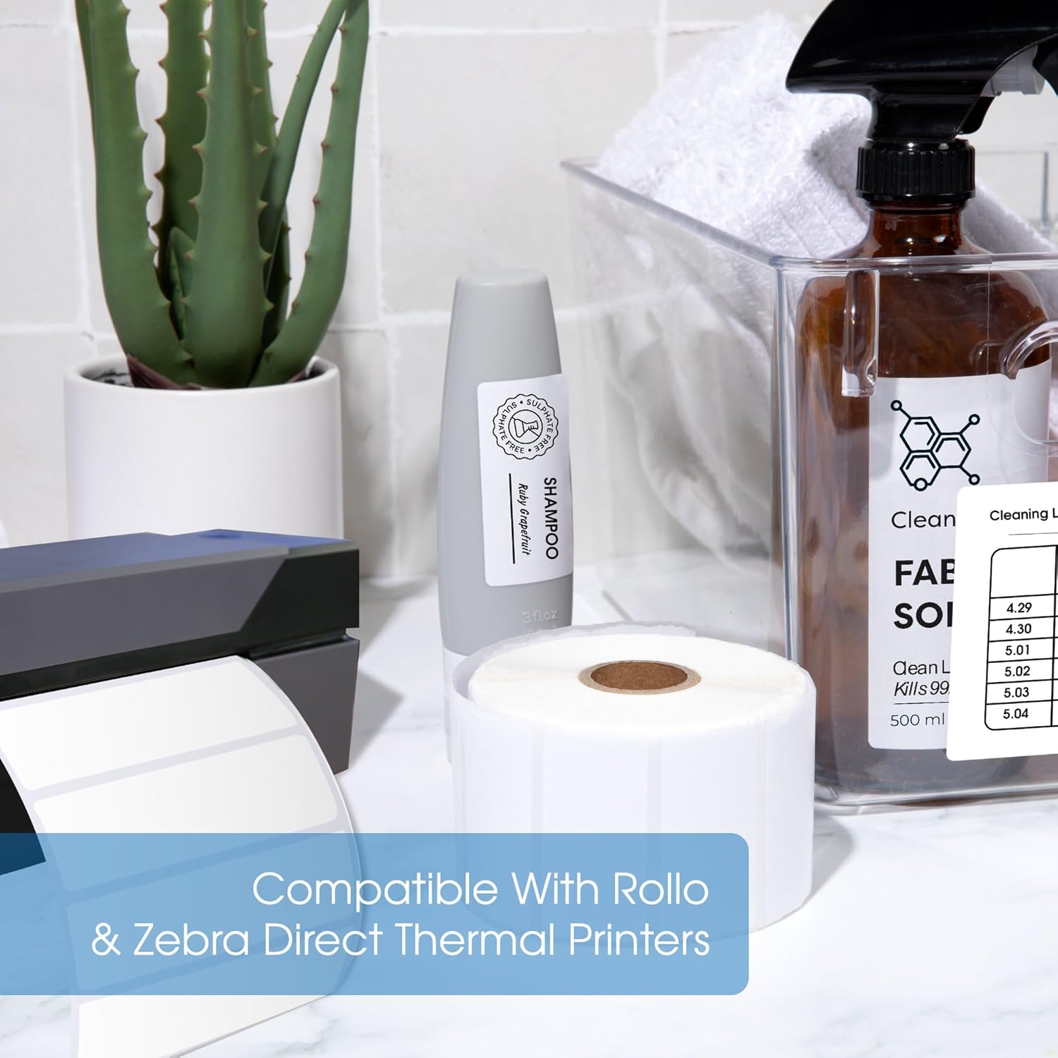 2" X 1” Direct Thermal Labels (1300 Count, 1 Roll) | Perforated Shipping Labels, Address, UPC Barcode Stickers for Inventory - Compatible With Zebra and Rollo Printers