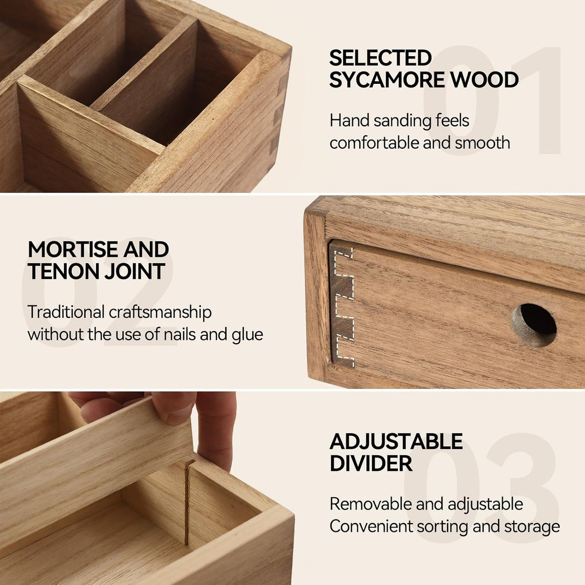 KIRIGEN Wooden Coffee Station Organizer with Drawers, K Cup Holder, Brown