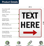 Custom Arrow, Custom Directional Sign, Right Arrow, 24x30 Inches, 3M EGP - Image 6